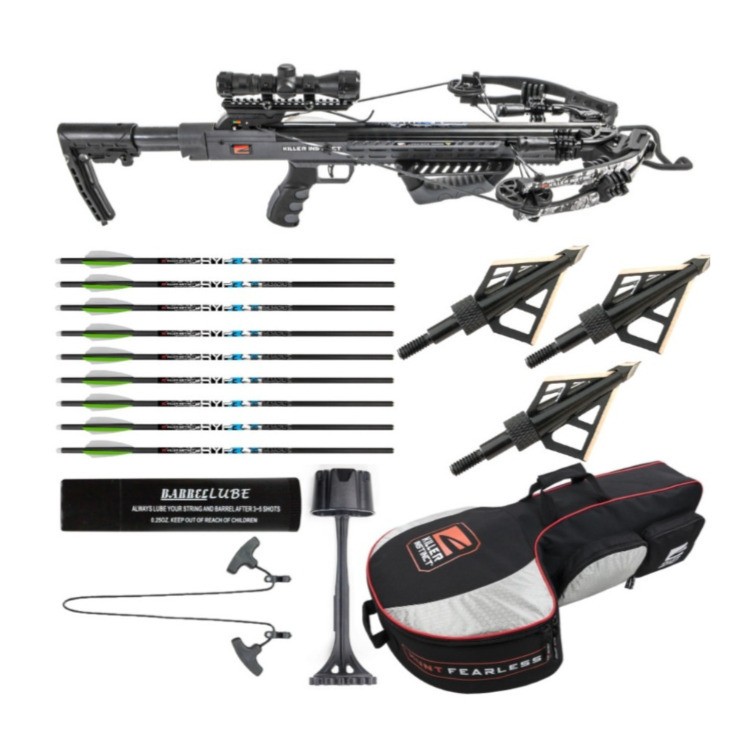 Killer Instinct Burner 415 FPS Crossbow Package Bundle (Gray Camo)