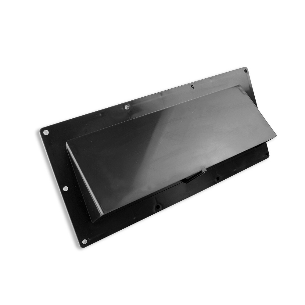RV Exhaust Vent Cover Range Hood Manual Damper Trailer Camper Motorhome Part Blk
