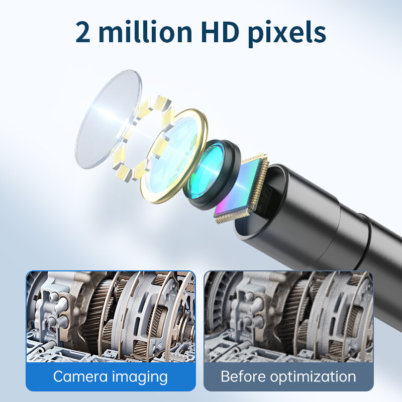 9.9FT 8LED Borescope Endoscope Snake Inspection Scope Camera for iPhone Android