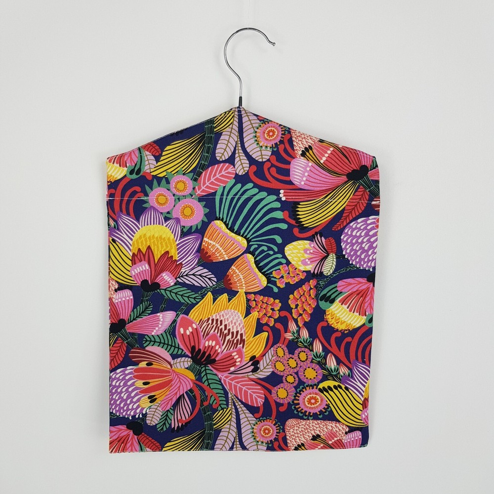 Peg Bag Handmade Floral Pattern Colourful Lined Laundry Clothes Peg Holder