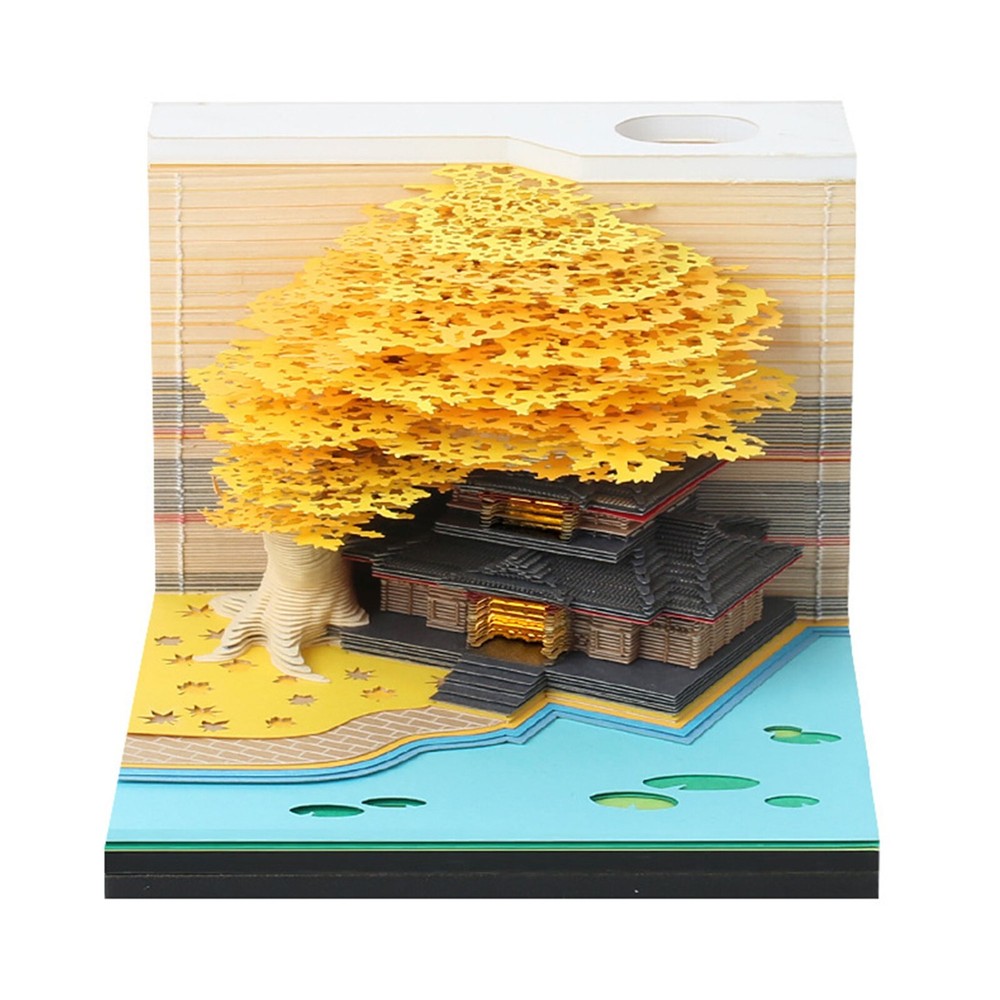 3D Memo Pad 260 Sheets Paper Carving Sticky Notes Convenience Post Notes pink