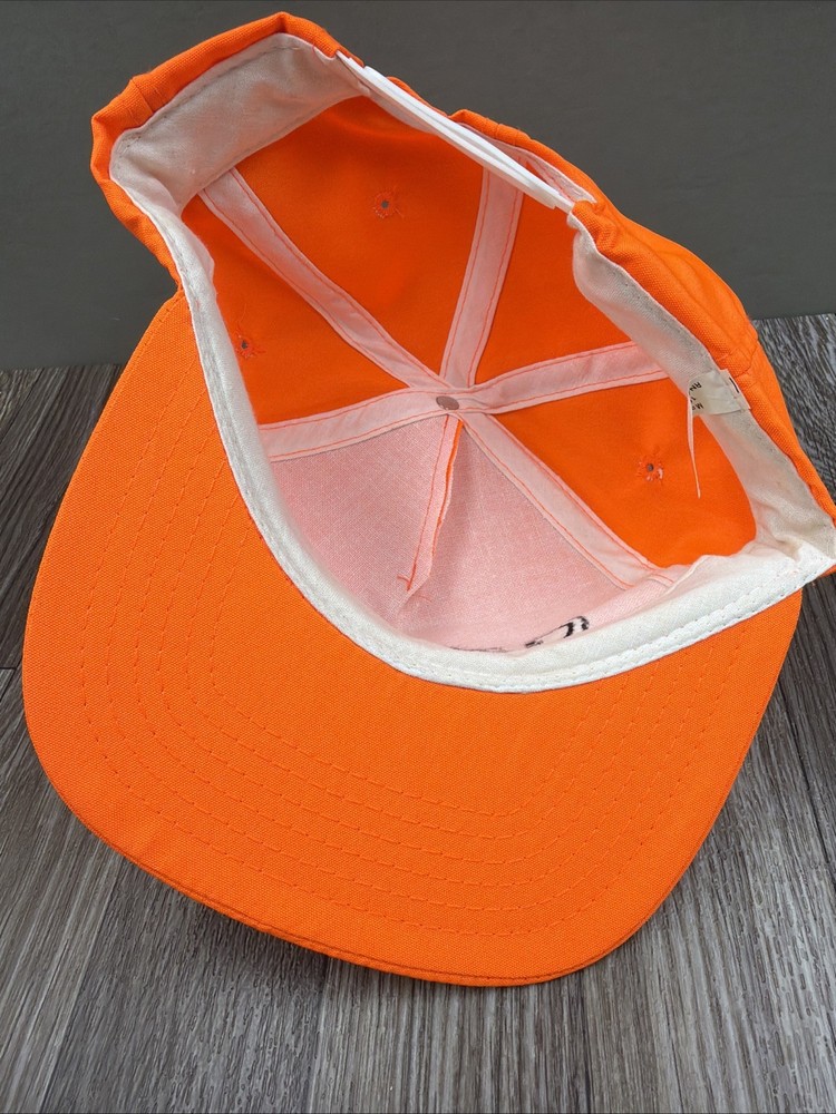 New Vintage 1990s Camel Cigarettes Hunter Orange Snapback Hat/Cap, One Size.