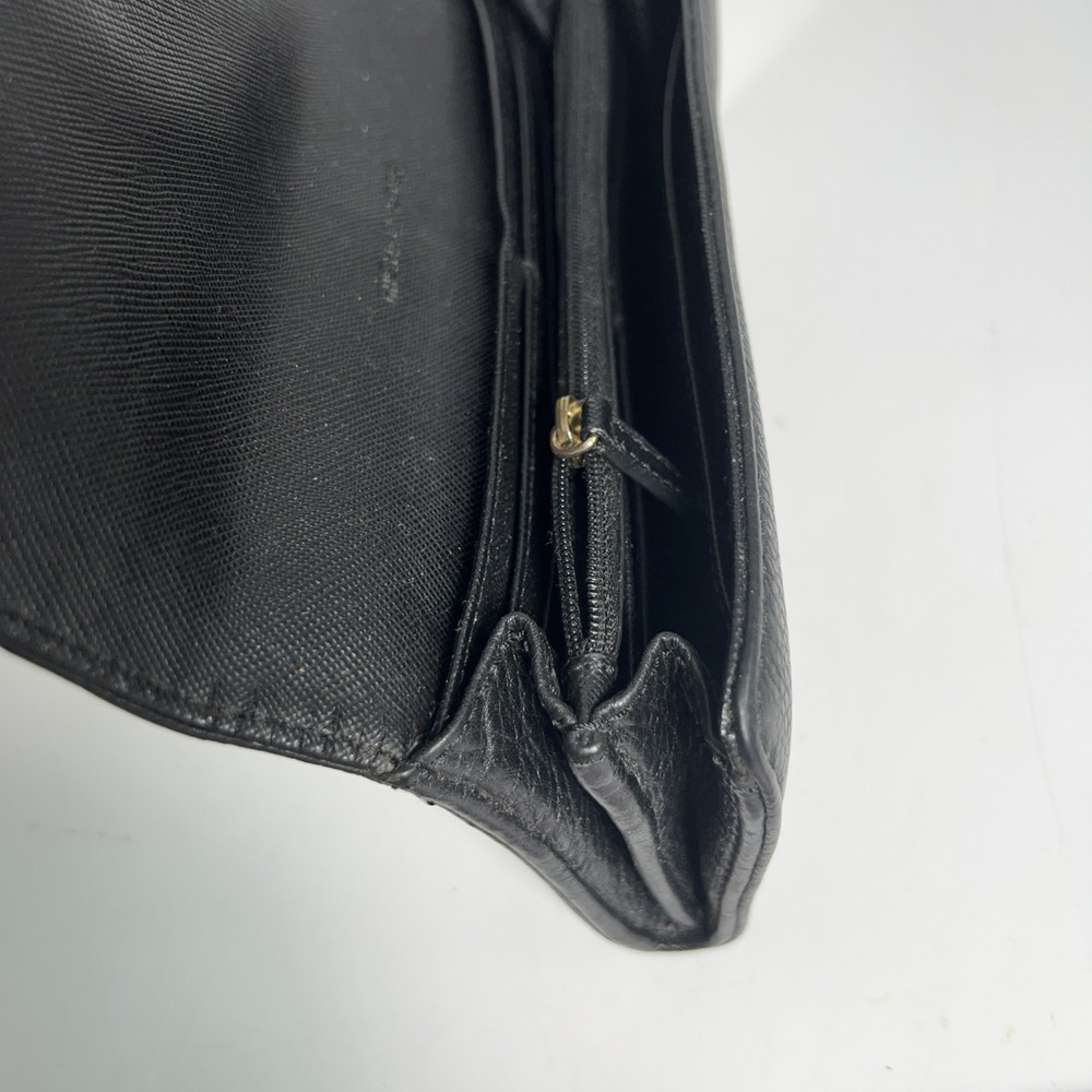 Michael Kors Black Pebbled Leather Envelope Wallet