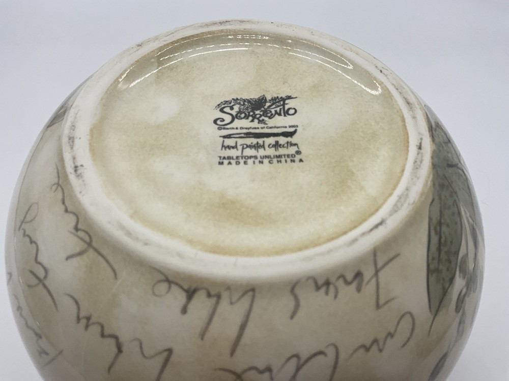 Tabletops Unlimited Barth & Dreyfuss Sorento Pattern Pitcher Olive Grove Pattern