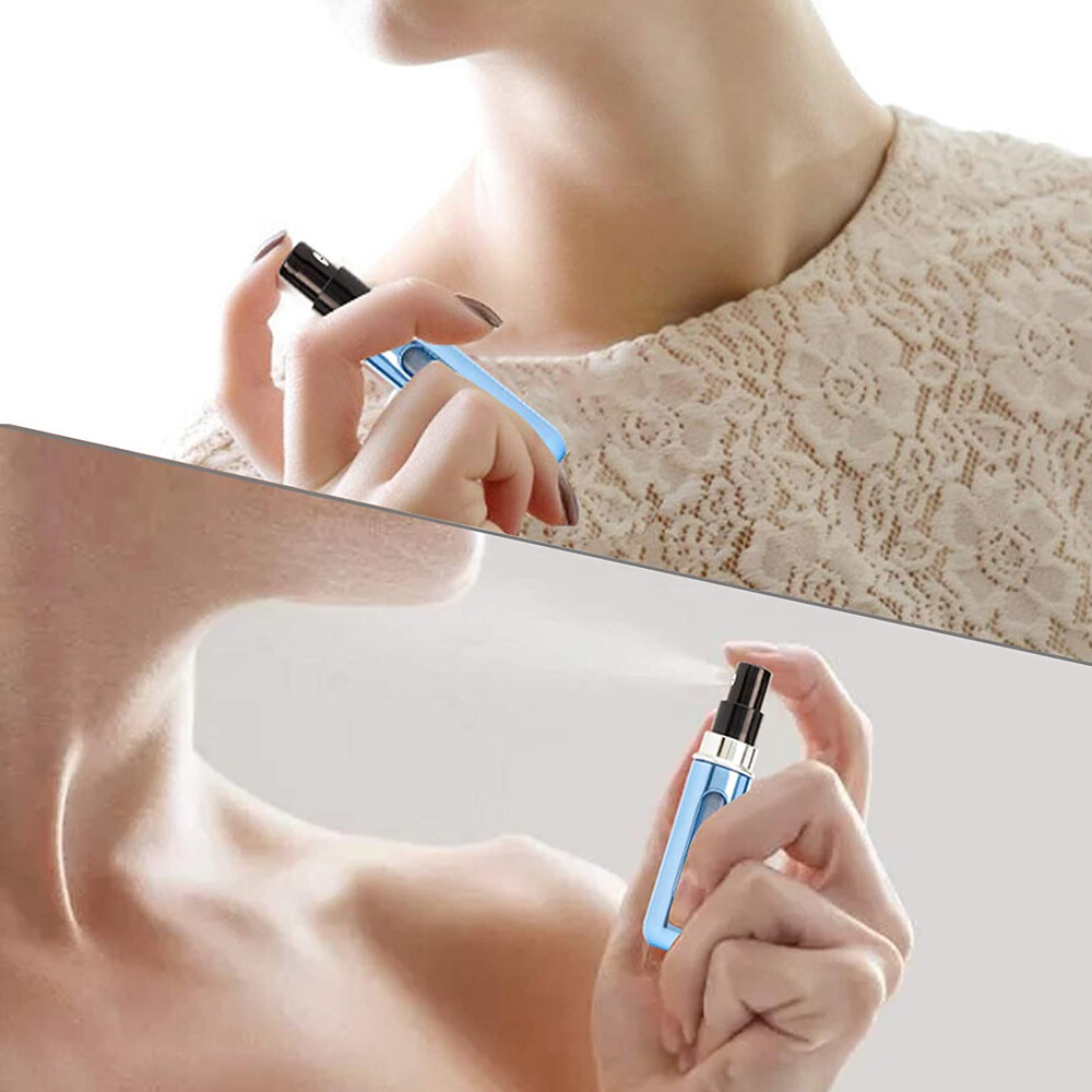 5/10Pcs Mini Refillable Travel Portable Perfume Atomizer Bottle Spray Pump Case