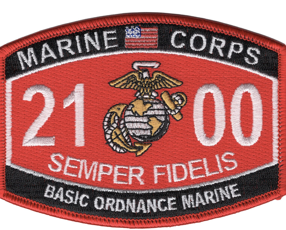 4.5" MARINE CORPS MOS 2100 BASIC ORDNANCE MARINE EGA EMBROIDERED PATCH
