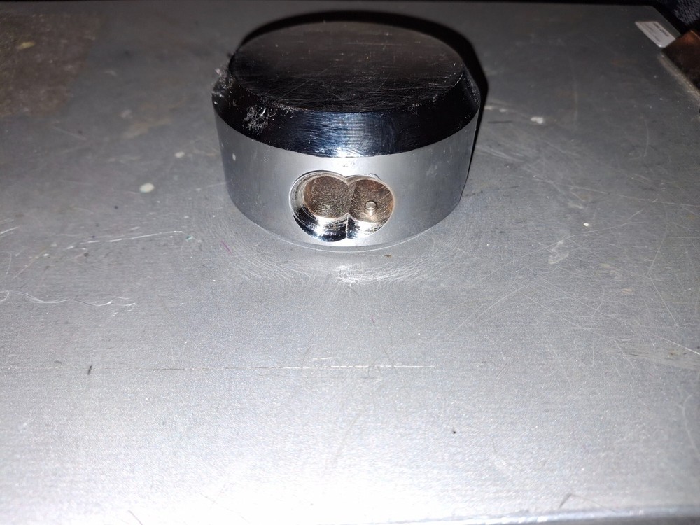 2 chrome puck style locks set