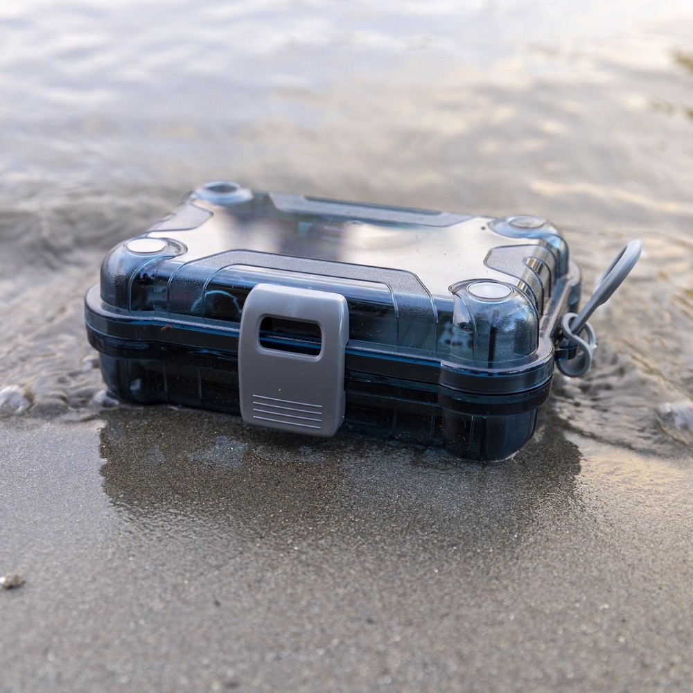 2 Pack Small Watertight Dry Box Polycarbonate Blue