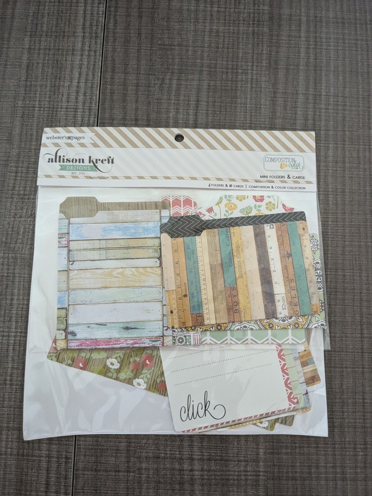 Websters Pages Mini Folders & Cards for scrapbook Card making  Damaged Package