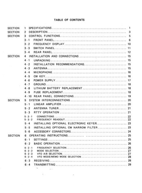 Icom IC-735 IC735 Transceiver OWNER'S INSTRUCTION MANUAL