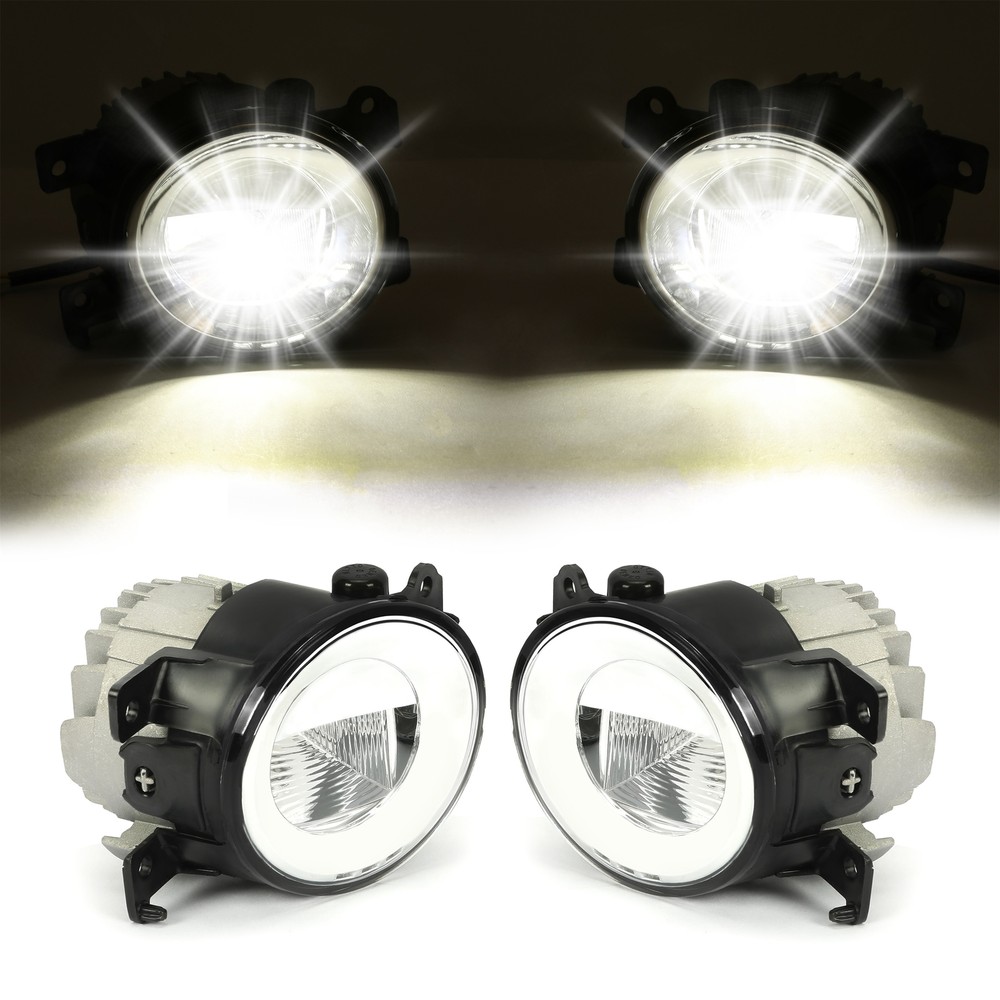 Front Bumper LED Fog Light Lamp LH & RH Pair for 14-20 Infiniti Q50 QX60 QX80