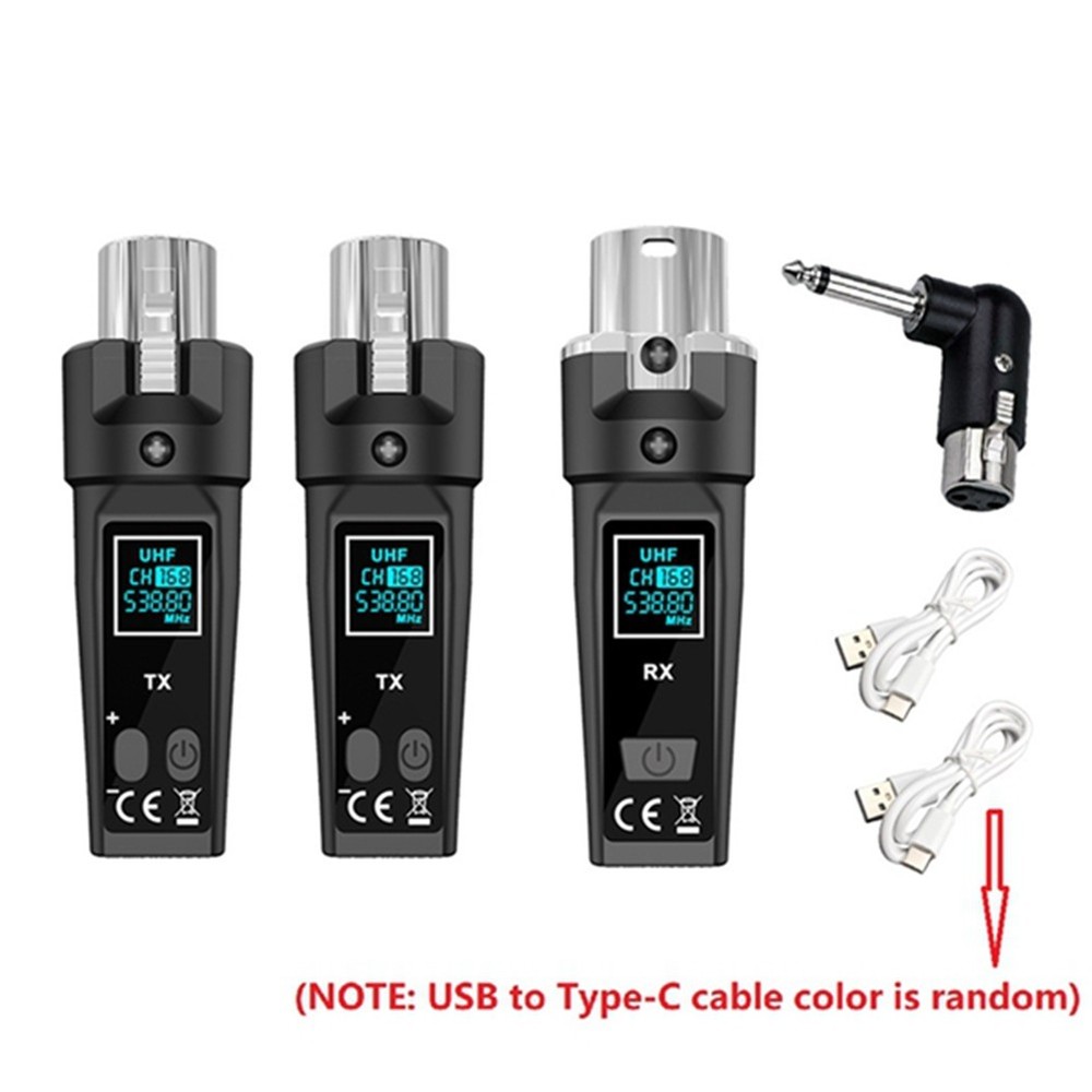 UHF Microphone System Adapter XLR Transmitter and Receiver for Dynamic2373