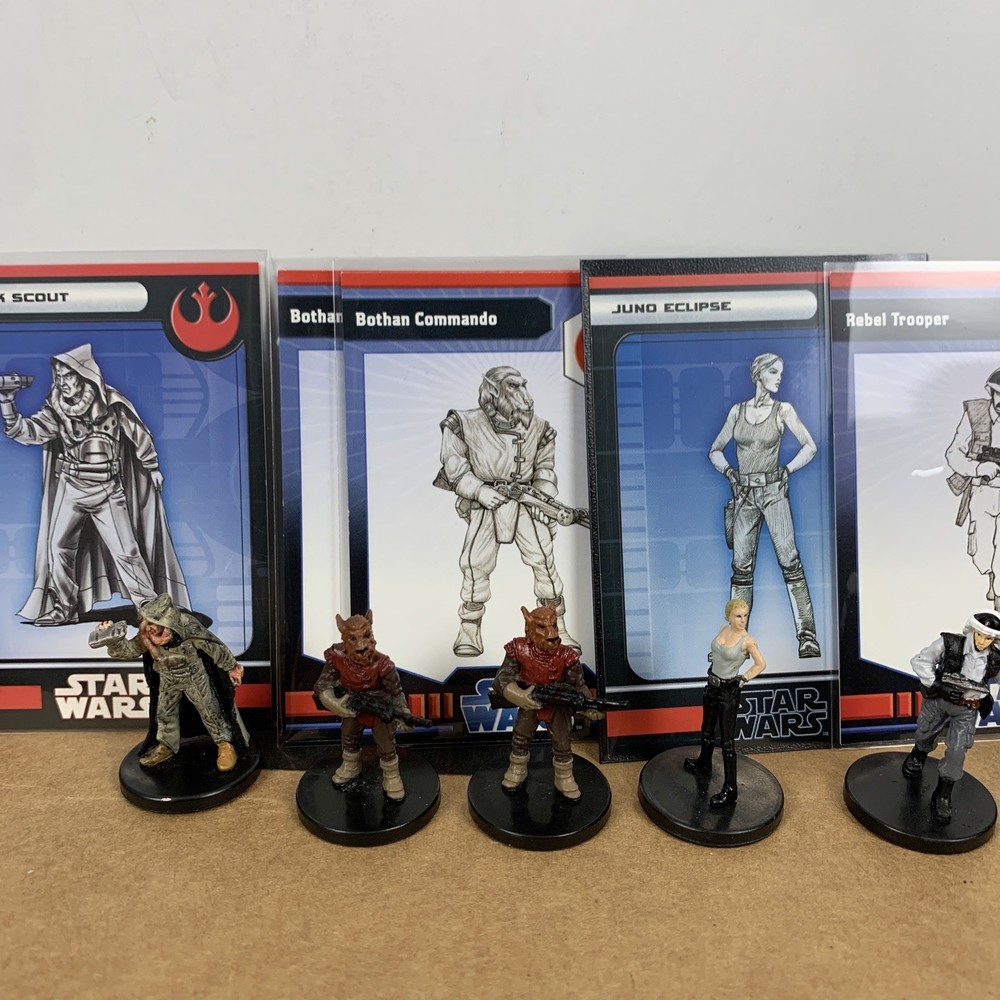 WOTC Star Wars Miniatures - Rebels: Commandos, Scout, Juno Eclipse, Trooper