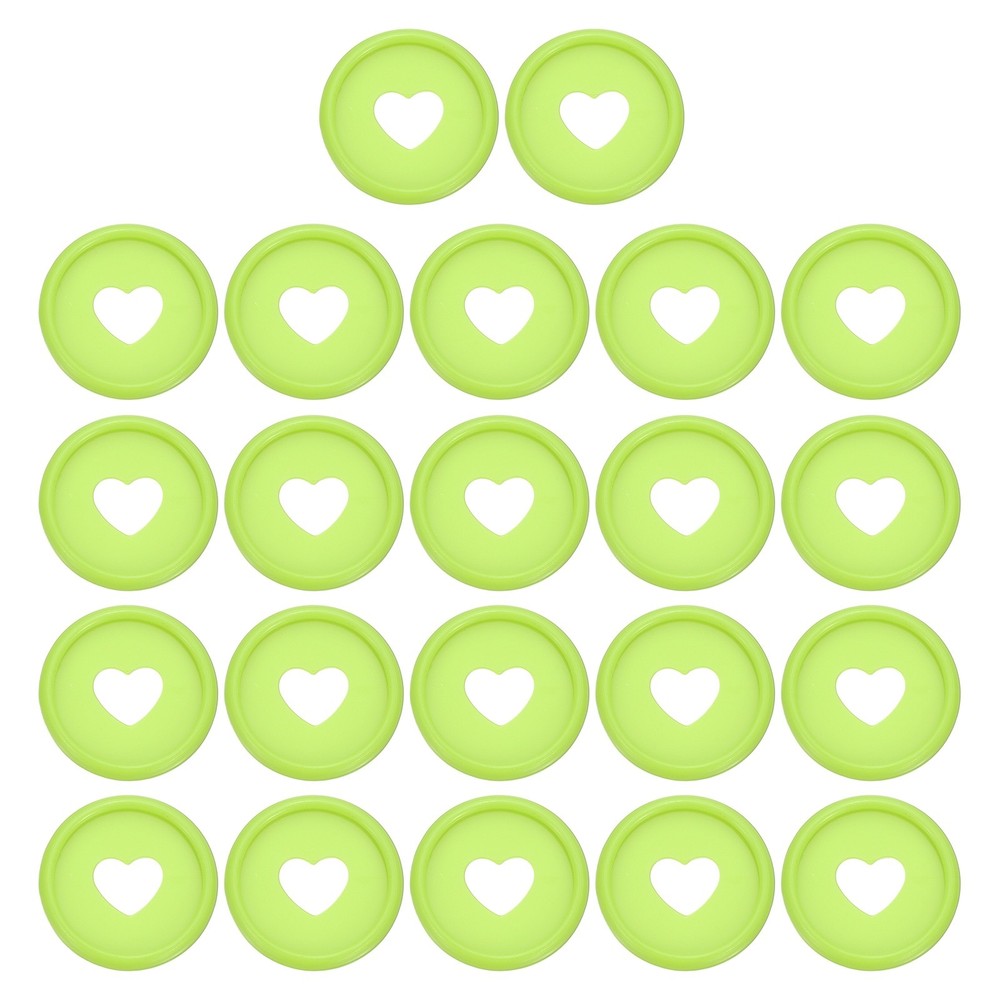 24mm Plastic Book Binding Discs, 22 Pack Expansion Discs Heart, Avocado Green