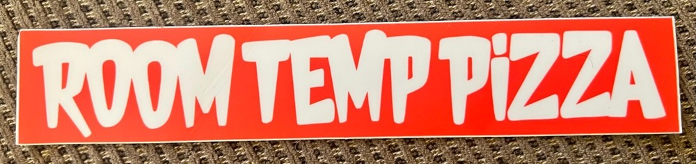 Room Temp Pizza Logo Sticker Red Variant Authentic