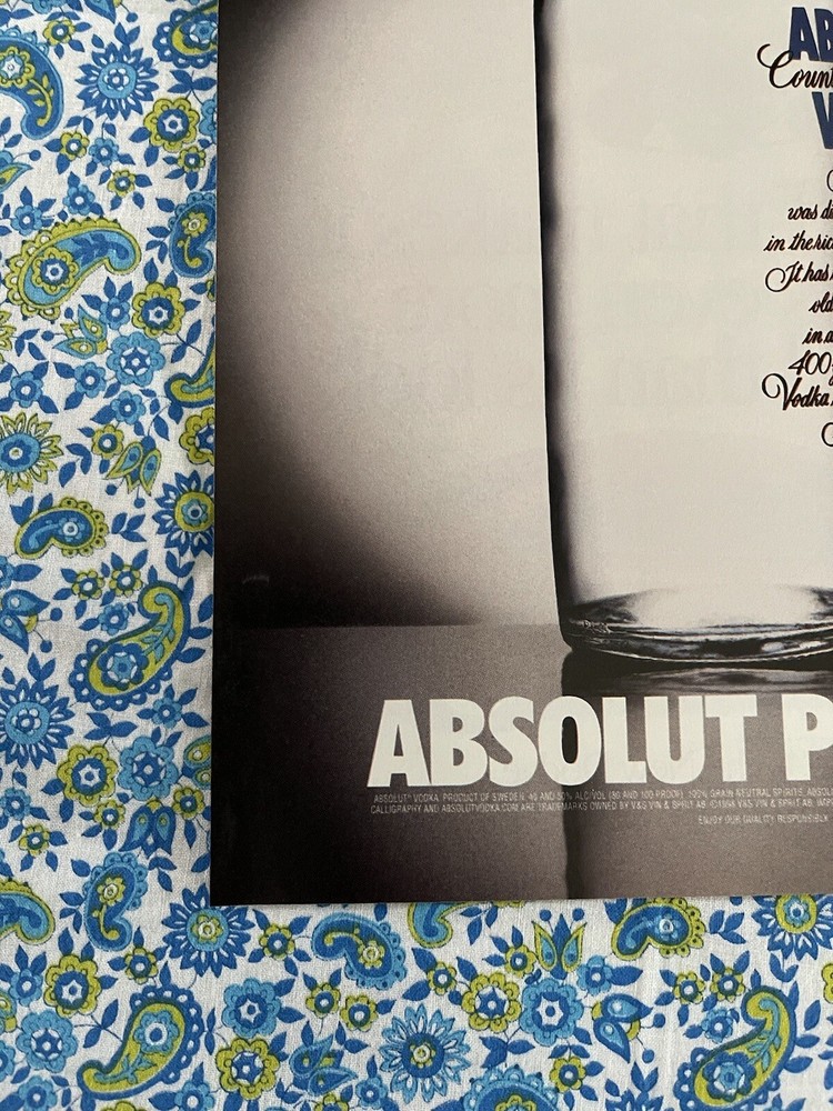 Absolut Vodka 1998 Print Ad Absolut Profile