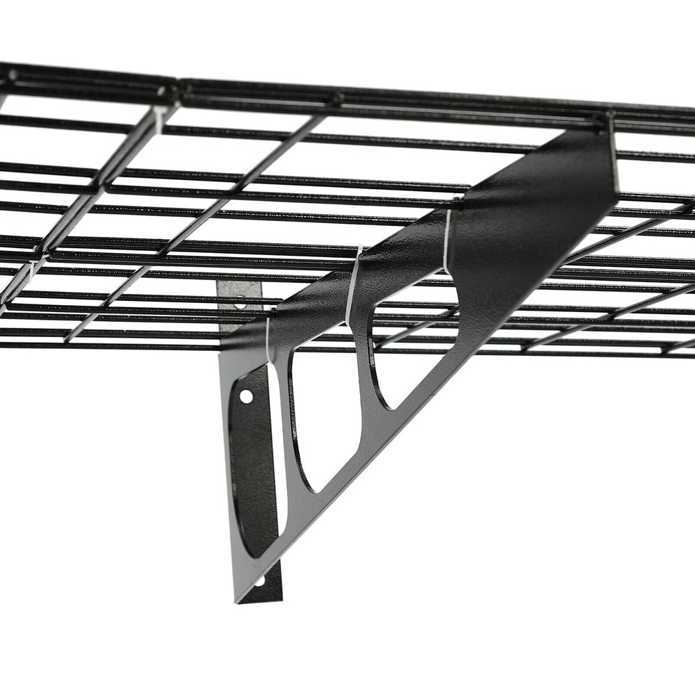 2Pcs Garage Shelving Storage Rack Wall Shelf Garage Organization System W/Hooks