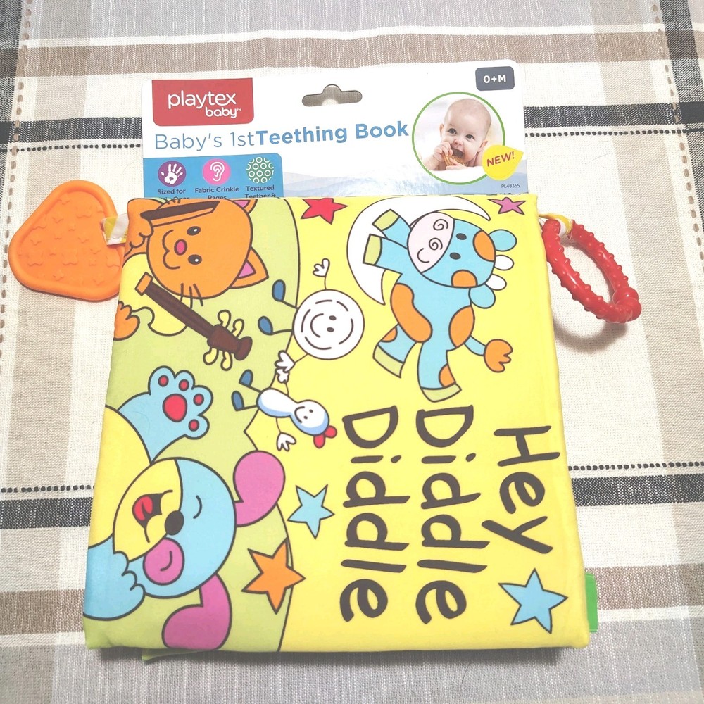 Playtex Baby's First Teething Hey Diddle Diddle Fabric Book