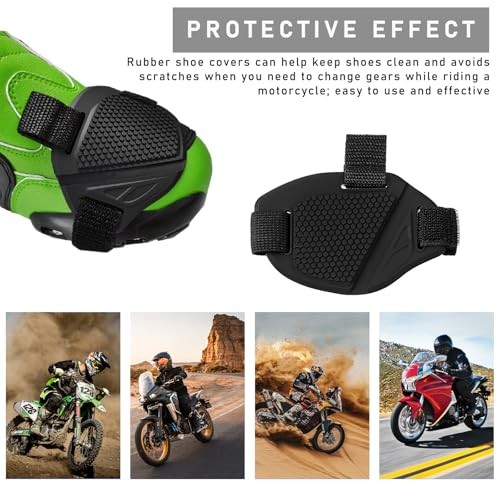 2PCS Motorcycle Shift Pad, Anti-Slip Rubber Protective Motorcycle Boot 2 Pcs