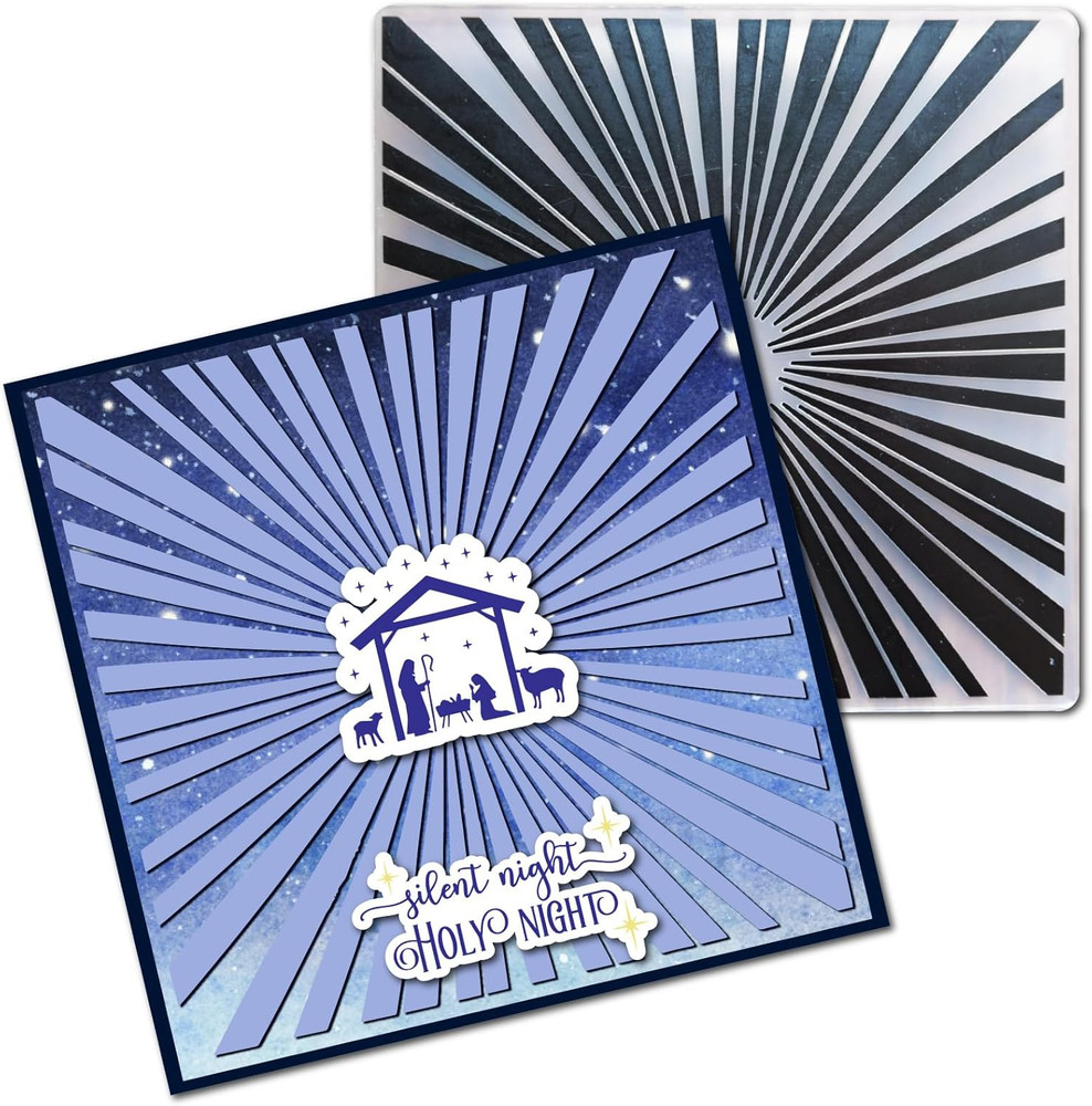 Rays of Light Embossing Folders for Card Making Sunshine Rays Embossing Folder f