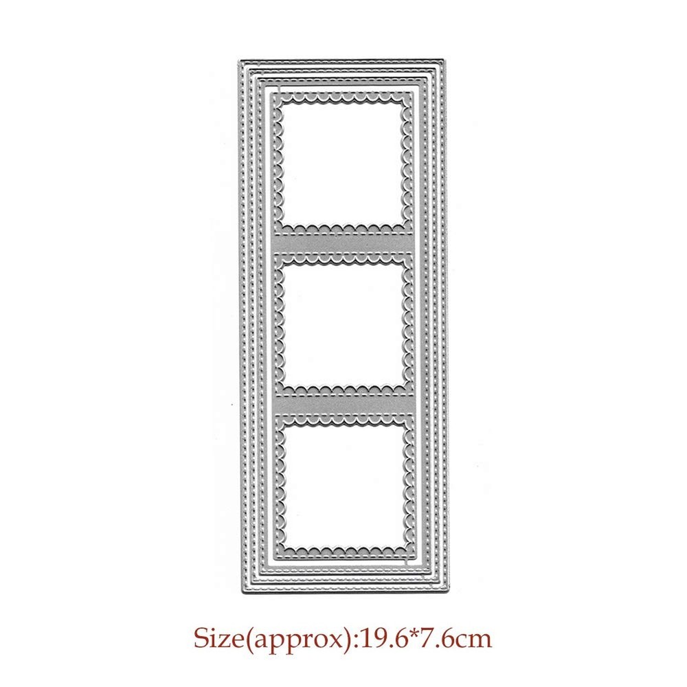 Rectangle Square Frame Metal Die Cut, Long Frame Christmas Card Cutting Dies ...