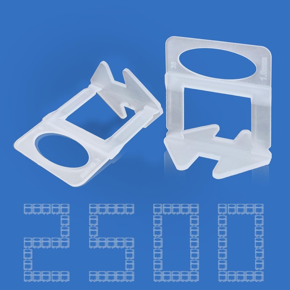 Tile Leveling System 2500pcs 1/32" Tile leveler Spacers Clips Tile Installation