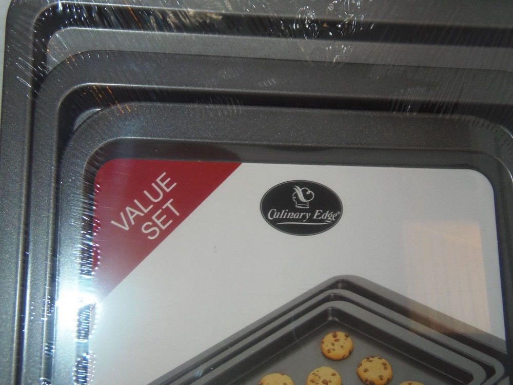 Culinary Edge 3-Piece Non-Stick Cookie Sheet Set (APT-SHELF)
