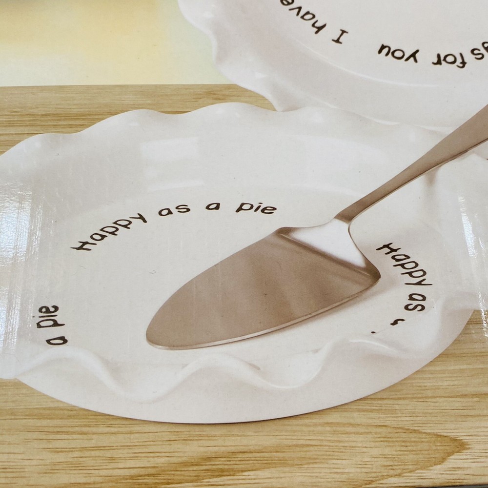 Parini Cookware White Ceramic Bakeware Pie Dish set happy as a pie dish set