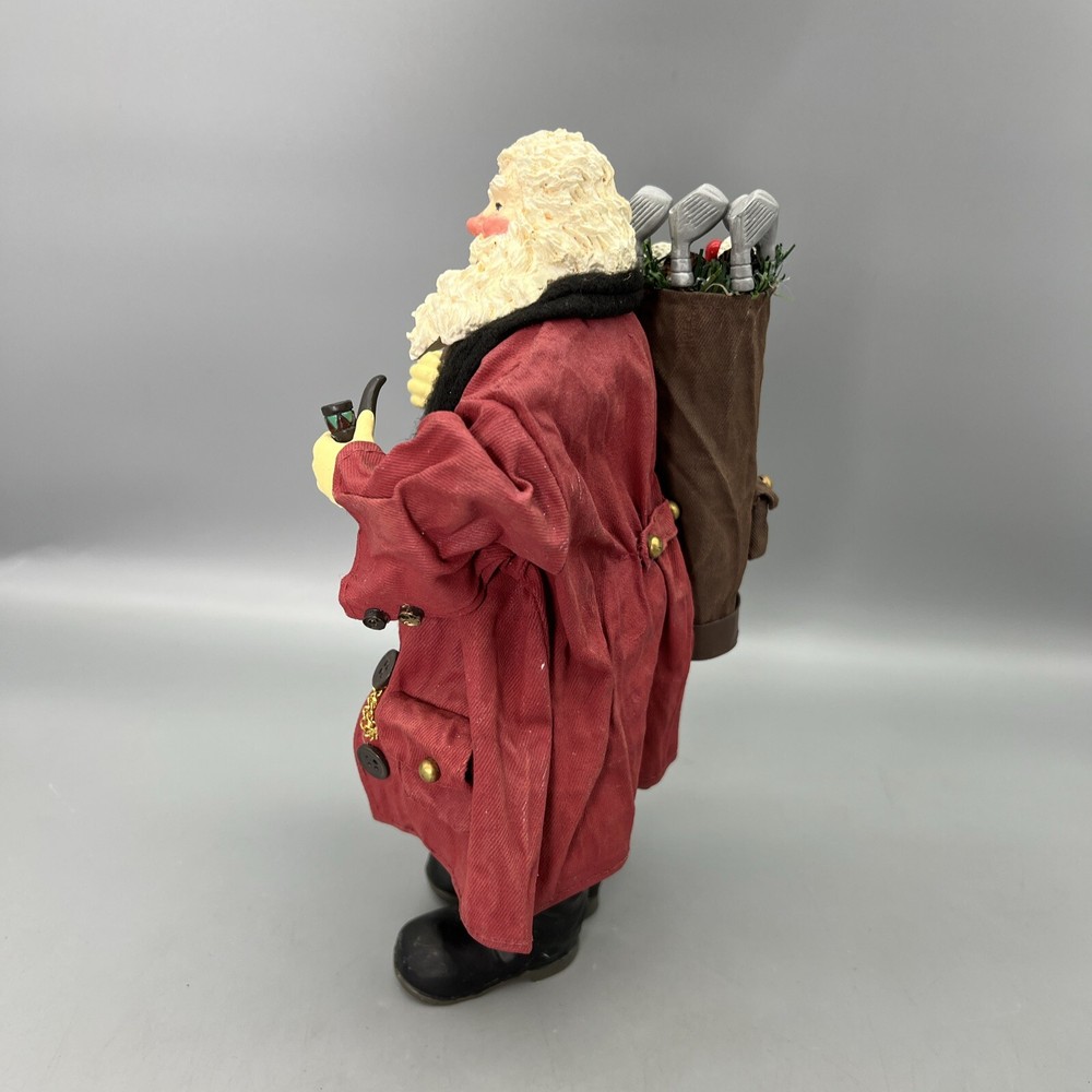 Golf Course Santa Traditions ® 10" Fabric Mache
