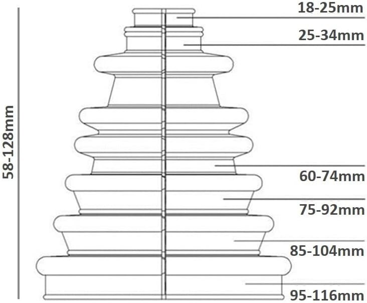 Universal CV Boot Kit Split Joint Gaiter Stretchable Replacement Car Auto Parts