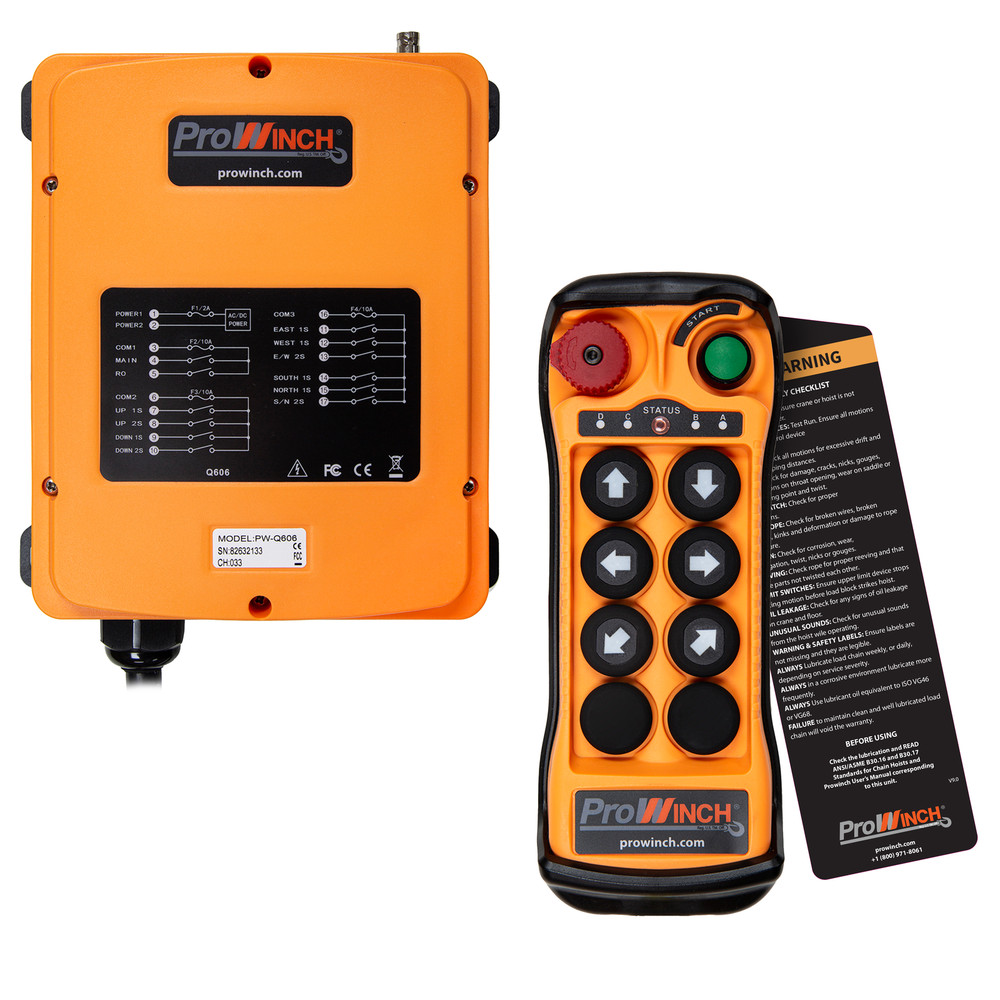 6 Channels Single Speed Wireless Remote Control Multi voltage Long Range 900 ft