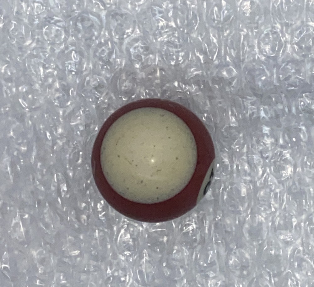 Replacement 1.5" Mini Billiard Pool Ball #15 Maroon Stripe.