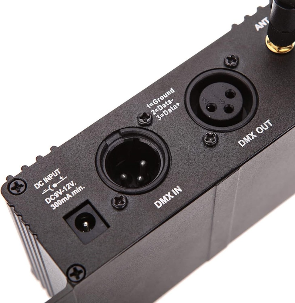 DMX 512 Controller 2.4G Wireless Transmitter Receiver LCD Display Power Adjus...