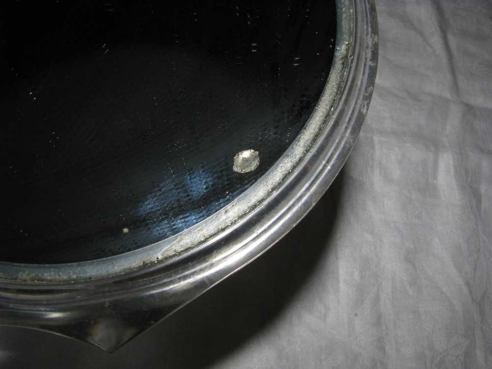 VTG MOHAWK Clear Acrylic Round Double Sided Hand Mirror