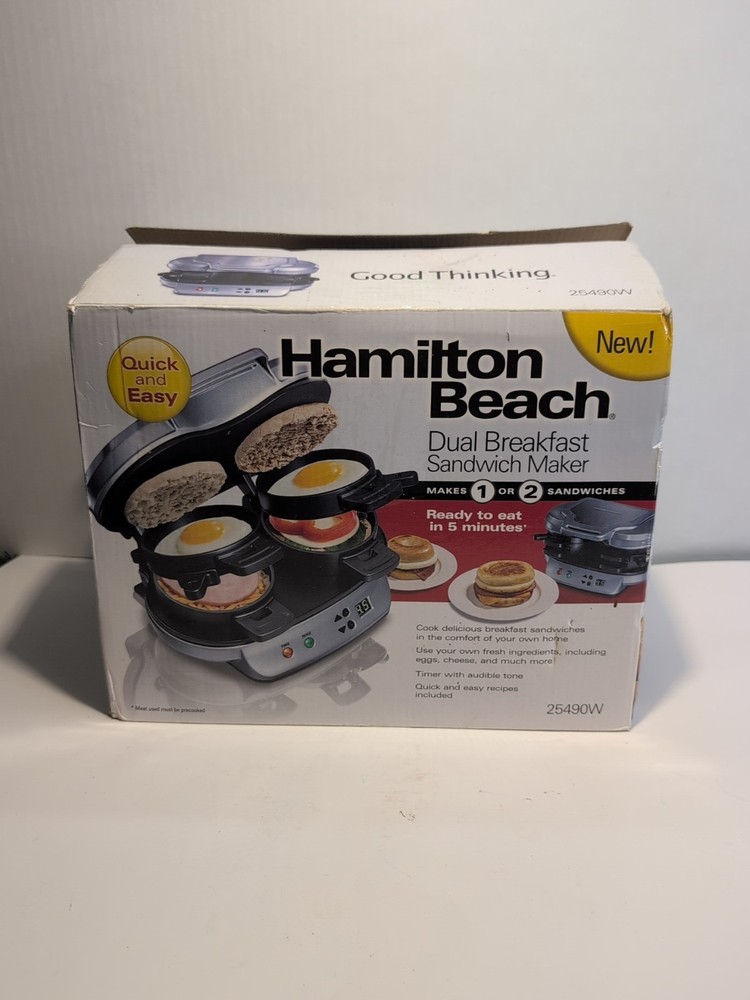 Hamilton Beach Dual Breakfast Sandwich Maker Opened Never Used