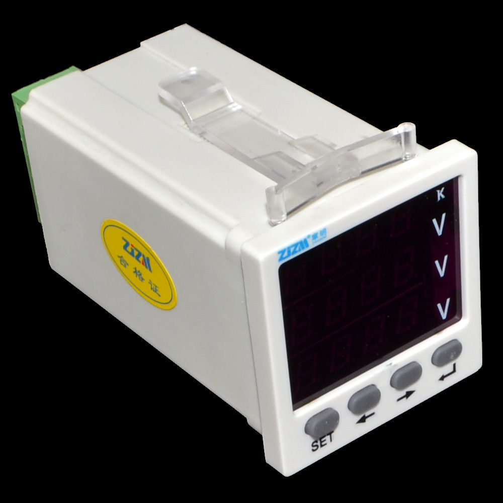 Three-phase AC Voltage Meter Intelligent Digital Display Voltmeter 48x48mm