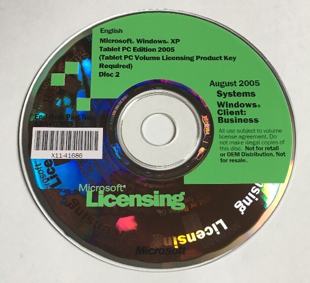 Microsoft Licensing 2005 Systems Windows Client: Business E85-02839 Windows XP