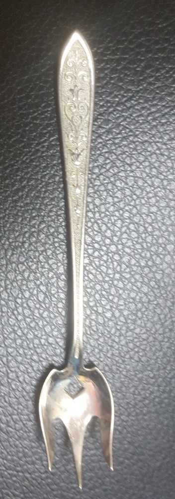 Antique Silver Small Serving Fork  1800's