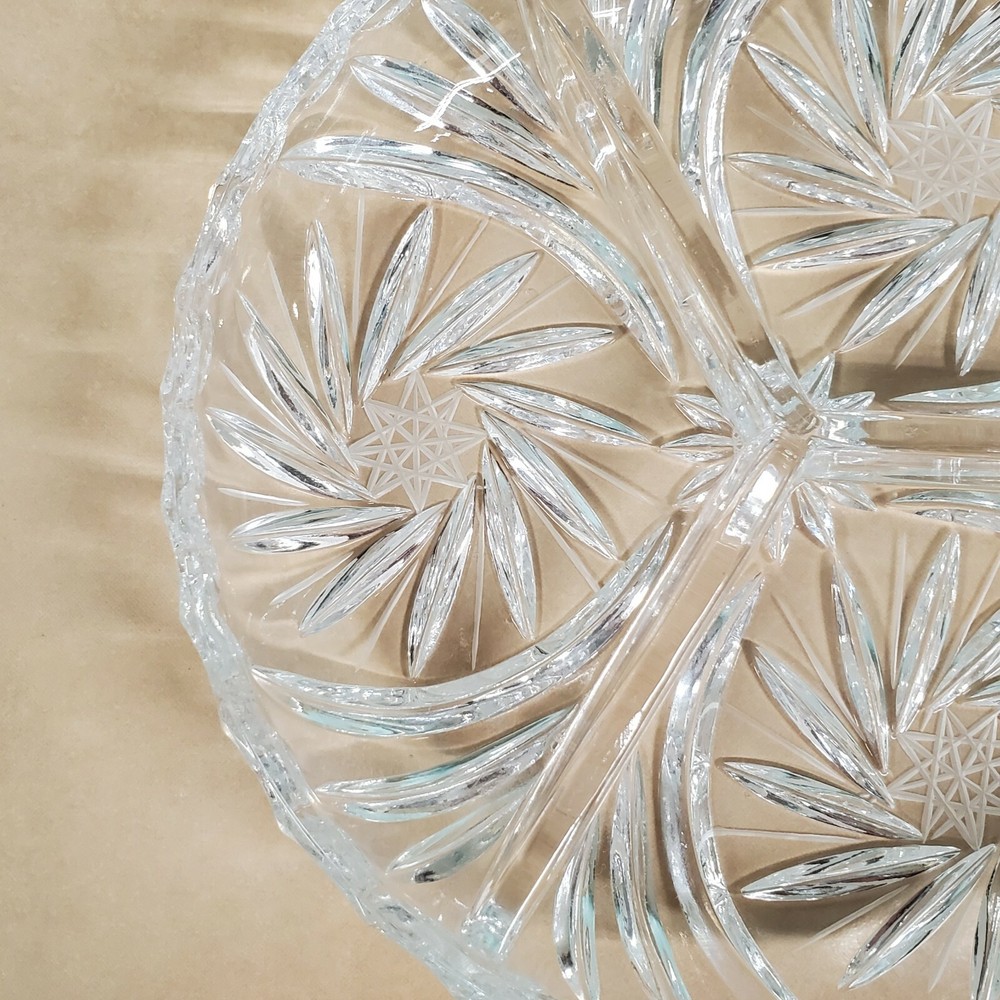 Round Glass Divided Dish 6" Across