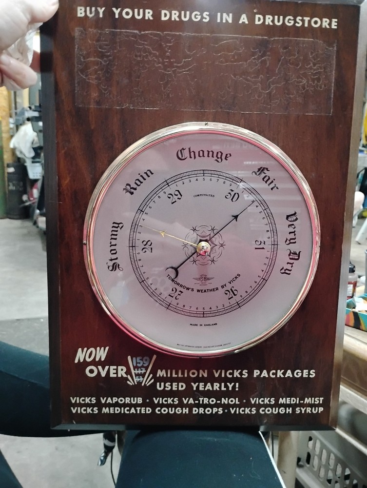 1930s Vicks Advertisment With Barometer