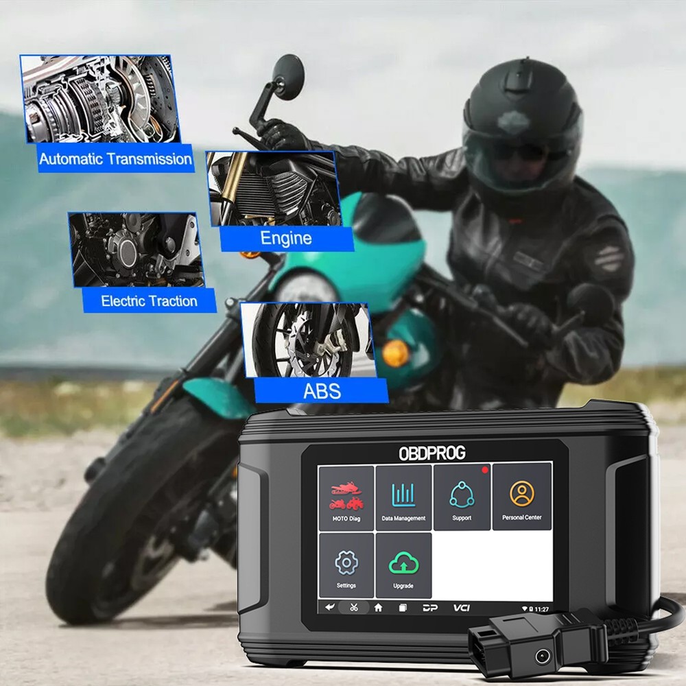 Motorcycle OBD2 Scanner All System Diagnostic Code Reader Idle Adjustment Reset