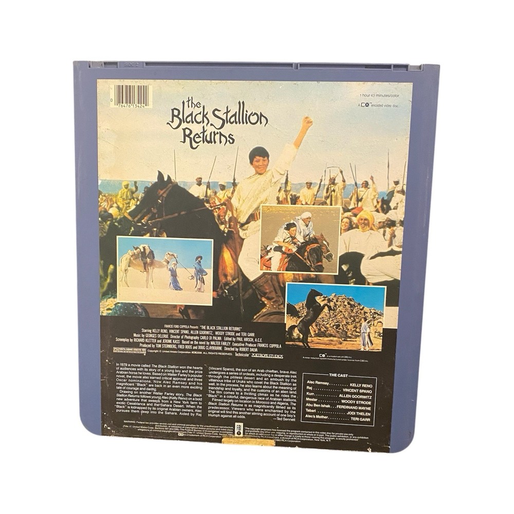 The Black Stallion Returns (RCA SelectaVision VideoDiscs) CED Untested