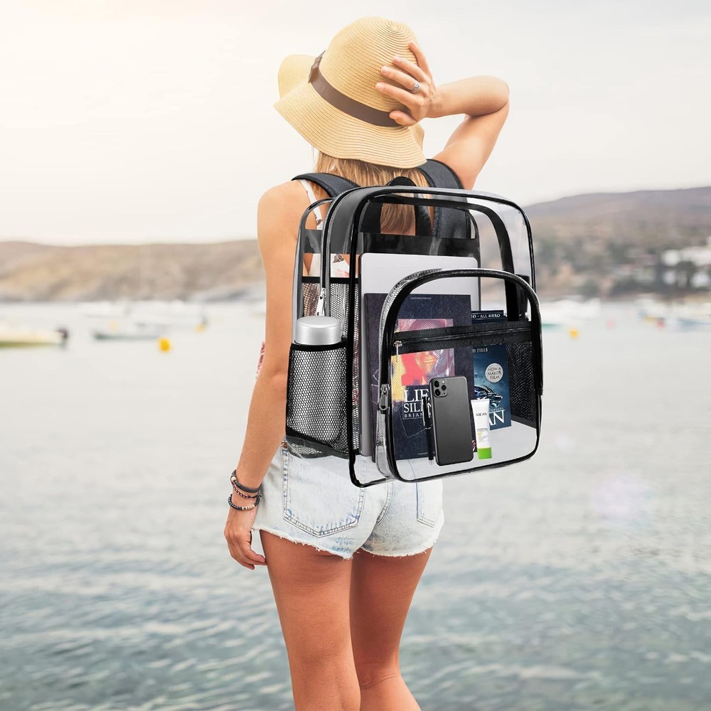 Clear Backpack,Sturdy Shape Heavy Duty Large C-clear