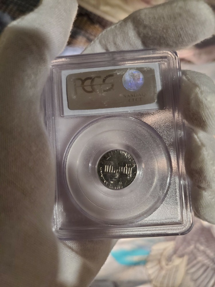 1968 Lincoln Cent Struck on Canada 10 Cents Planchet PCGS MS-62. Mint Error