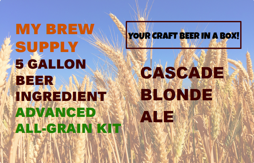 Cascade Blonde Ale Advanced ALL GRAIN 5 Gal Ingredient Kit by My Brew Supply