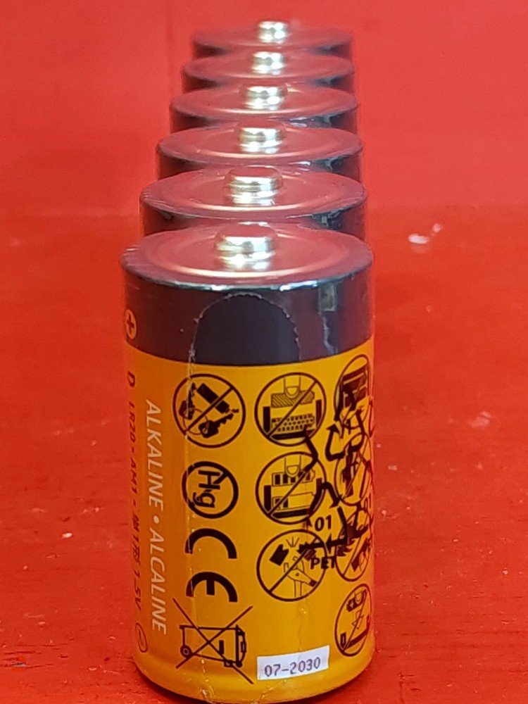 6 Pack Size D Cell Alkaline Batteries, D Cell Battery Read Description