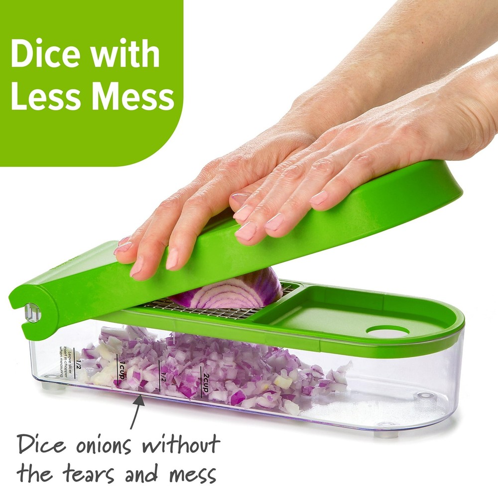 PrepSolutions Onion Chopper and Dicer - Vegetable Cutter with 2 Cup Container