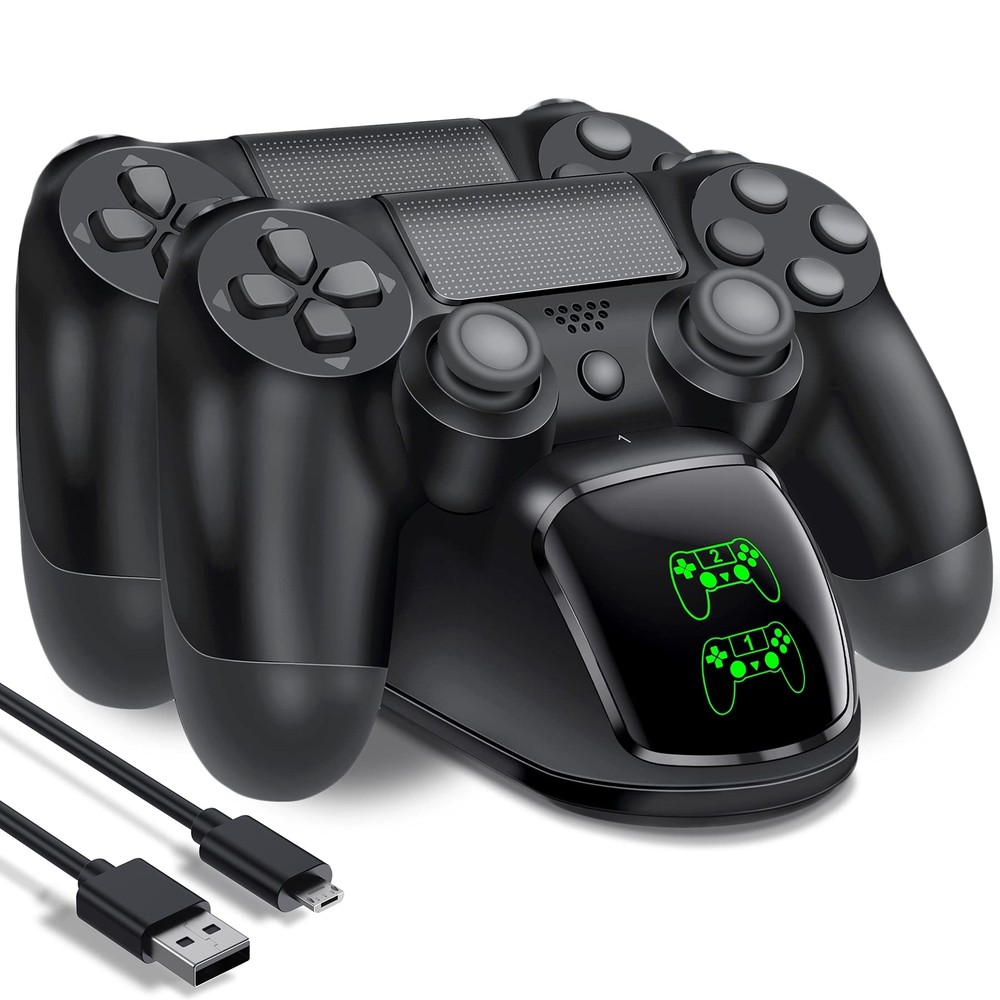 PS4 Controller Charger Dock Station, PS4 Remote Charging Station with Fast-Ch...