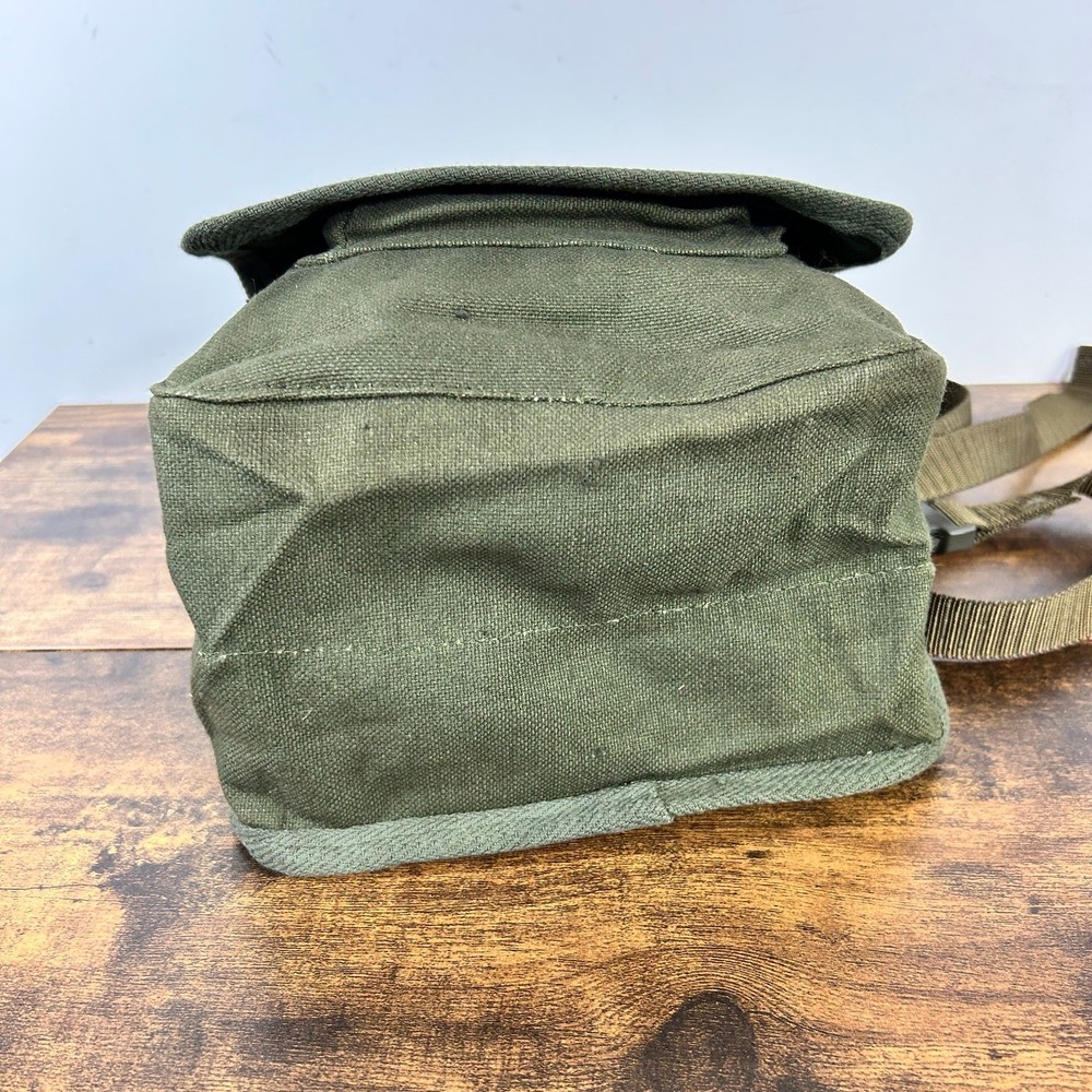 Military Map Case Canvas Bag Structured Back Pockets OD Green