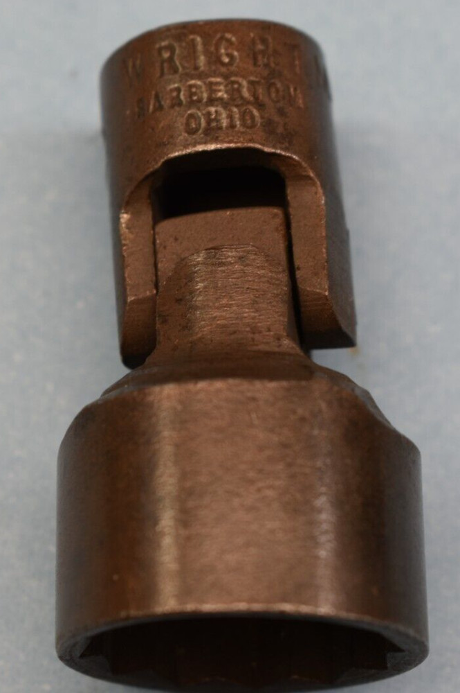 Vintage WRIGHT TOOLS ~ MU-57 ~3/4" Swivel Socket 12 Point 3/8 Drive Date Code AC